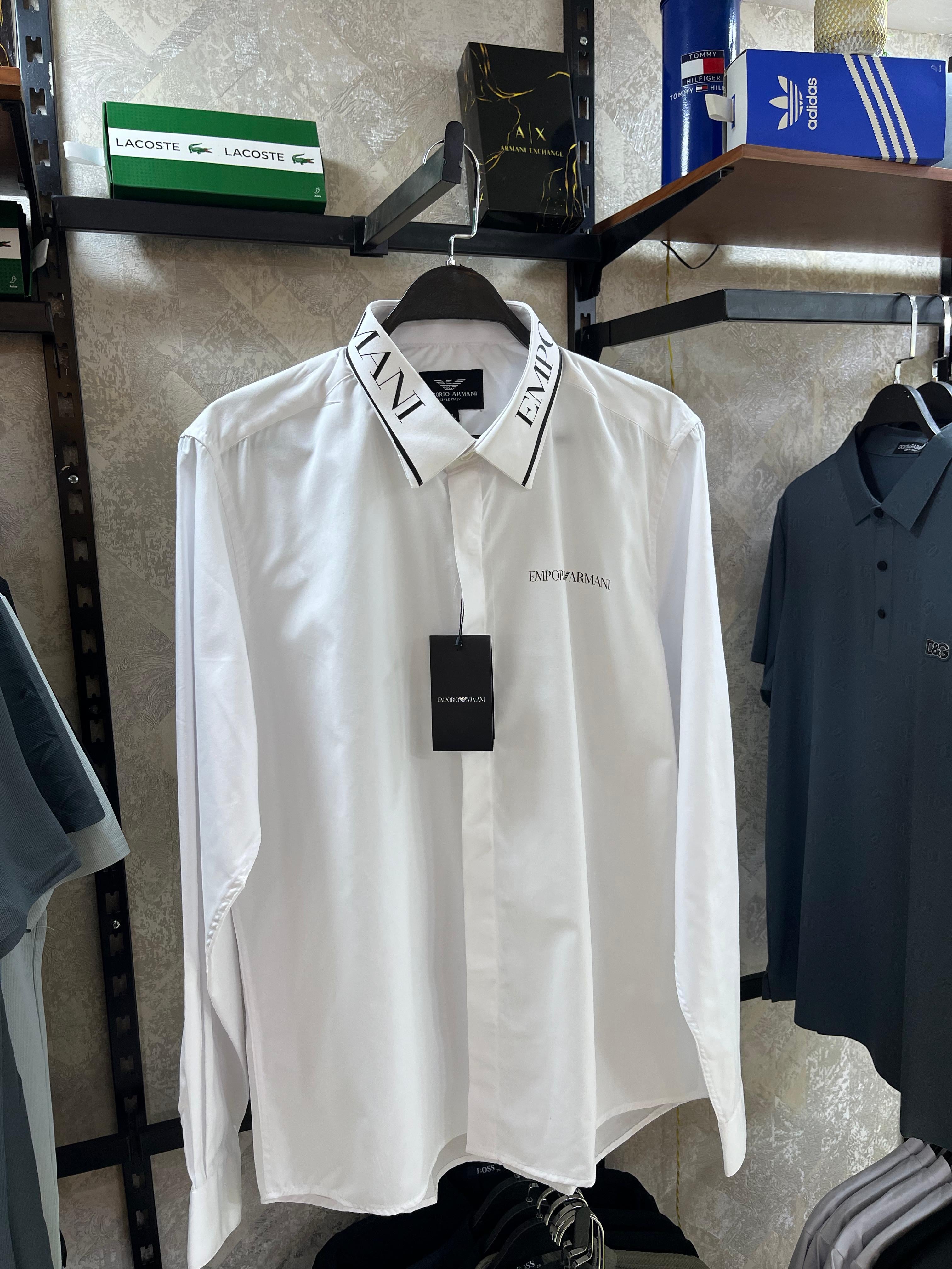 white Emporio Armani shirt